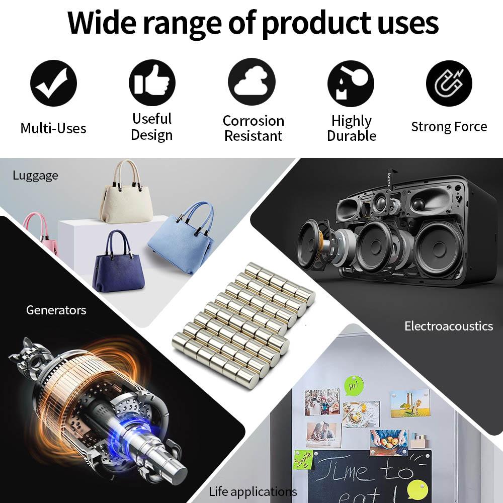 Super Strong Neodymium Magnet N35 NdfeB Permanent Magnetic imanes Round Powerful Magnets Refrigerator Magnet 3x3/5x5/6x6/8x8