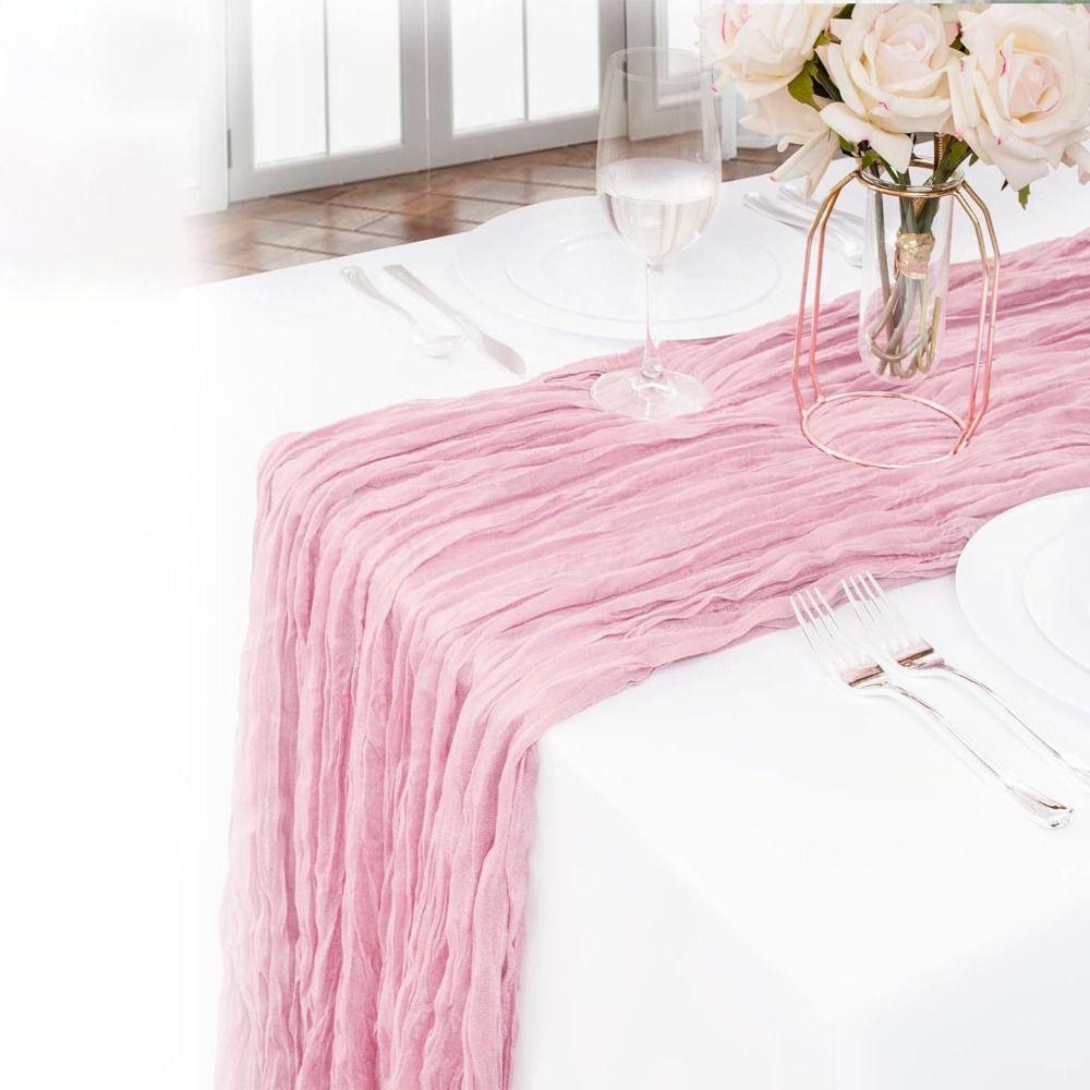 Rustic Country Gauze Tablecloth Vintage Cheesecloth Table Setting Table Runners  Birthday