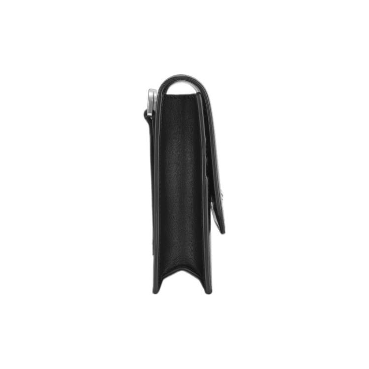 Montblanc Meisterstück Series Iconic Print Pattern Snap Closure Mini Clutch Men clutch Black 129901