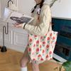 1 niche retro flower crossbody canvas bag casual shoulder bag literary portable tote