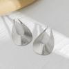 Exaggerated Retro Geometric Curved Striped Stud Earrings, Niche Design Metal Personalized Earrings