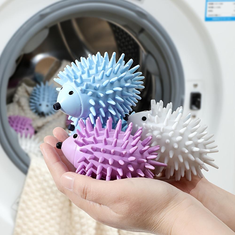 4/6pcs Reusable Hedgehog Laundry Detergent & Dryer Balls - Cute Anti-Tangle Wrinkle-Free Plastic Laundry Helper for Washer