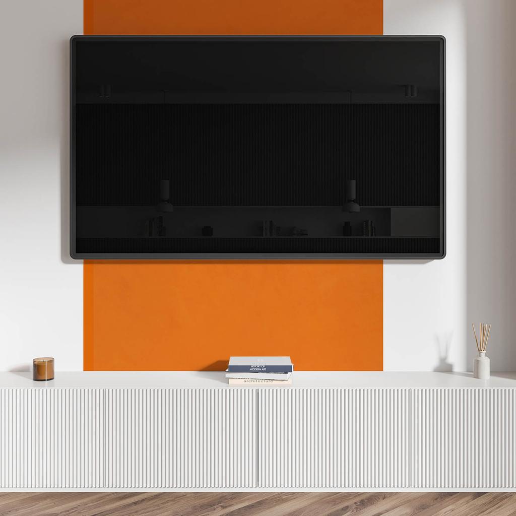 Self-adhesive Decoration with Graphics for Office or Study 120x60 Cm Orange Color