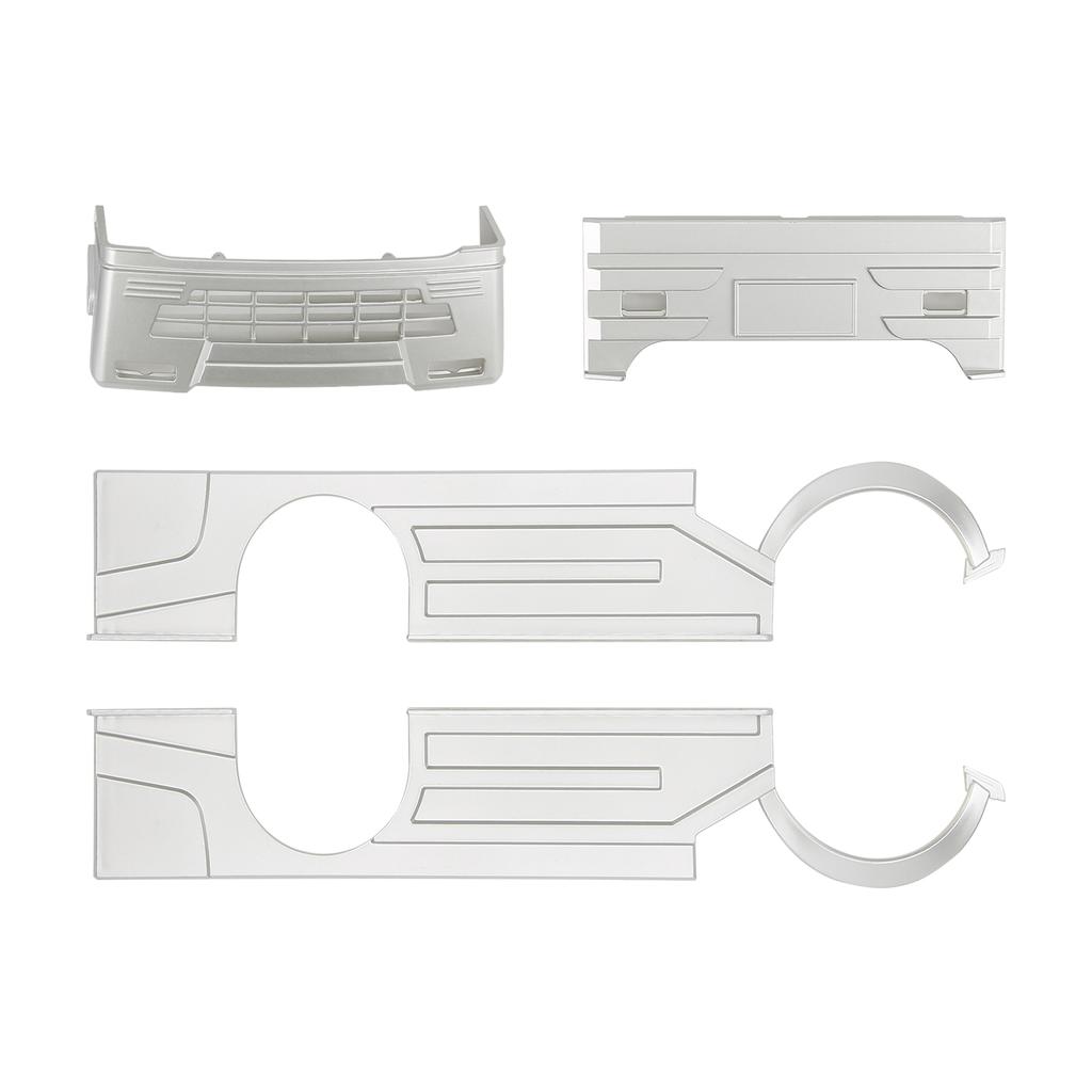 RC Wide Body Kit Large Surrounding Cover LED Light Modification Kits for WPL D12 RC Truck