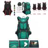 Hexagonal Nylon Backpack For Camping Climbing And Trekking 40l/50l/60l