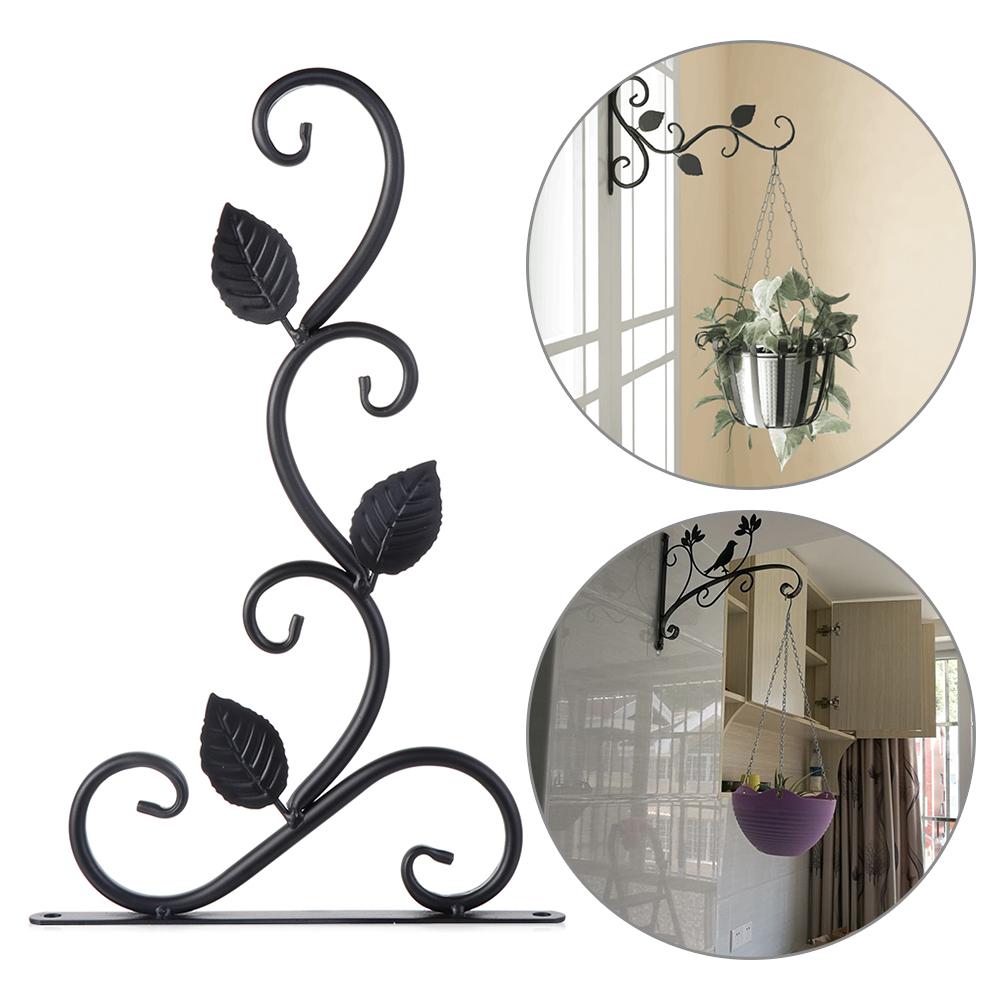 Retro Storage Rack Flower Basket Bracket Metal Plant Bracket Wall Hanging Hook Garden Planter Hooks
