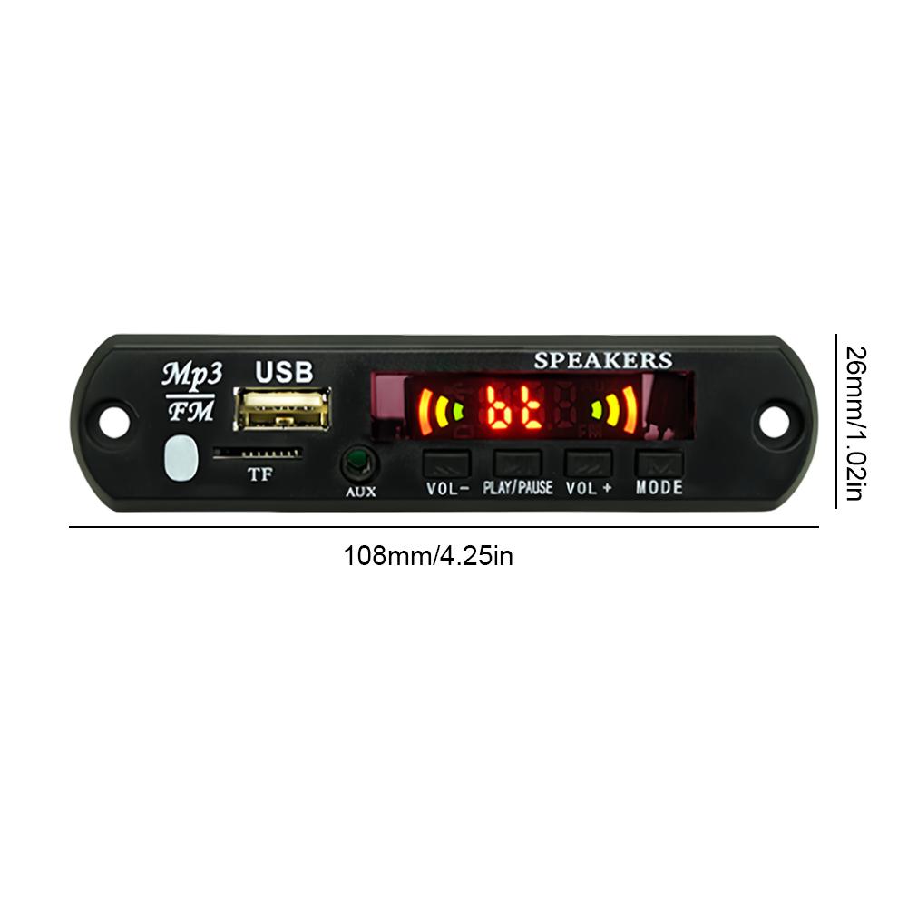 5/12V Audio MP3 Player Module USB TF FM Radio Bluetooth-Compatible 5.0 Audio Module Lossless Audio with Remote Control for Car