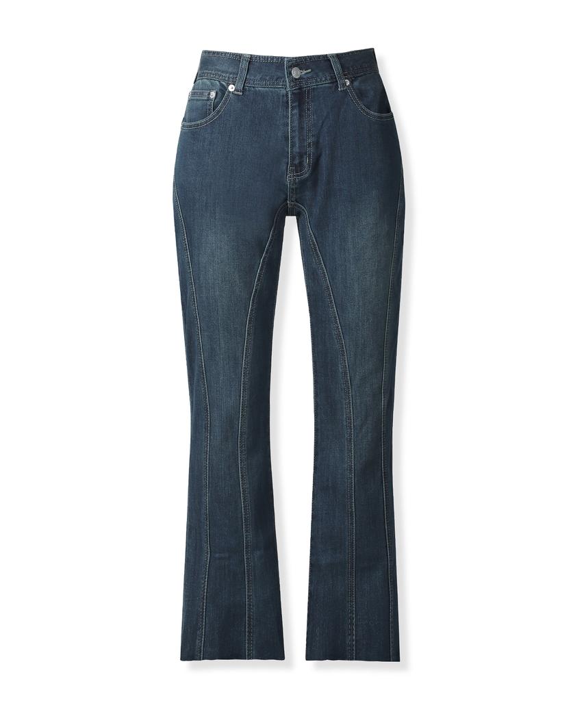AVANDRESS Thin Bootscut Pants Blue (B Type)