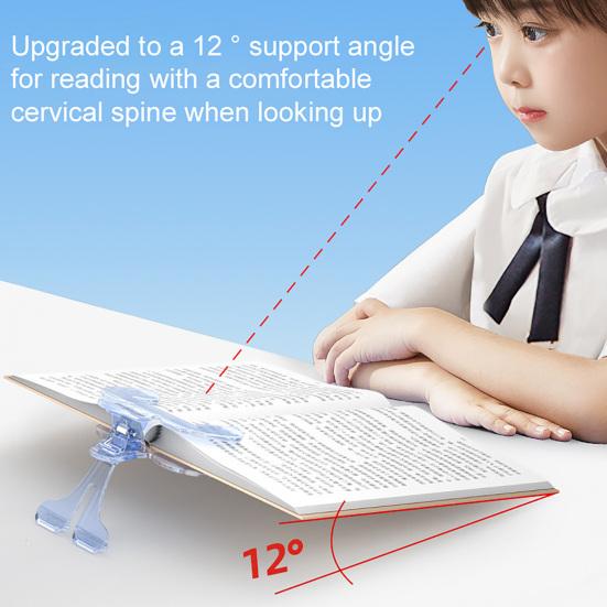 Pince à livre transparente en plastique, support de page de livre, pinces multifonctions, accessoires de lecture pour marque-pages