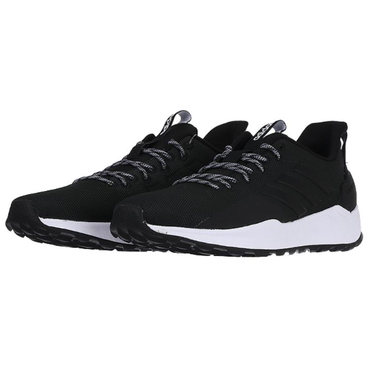 Adidas Neo Questar Trail Round Toe Lace-Up Fabric Breathable Low-Top Running Shoes Men Sneakers Black BB7438