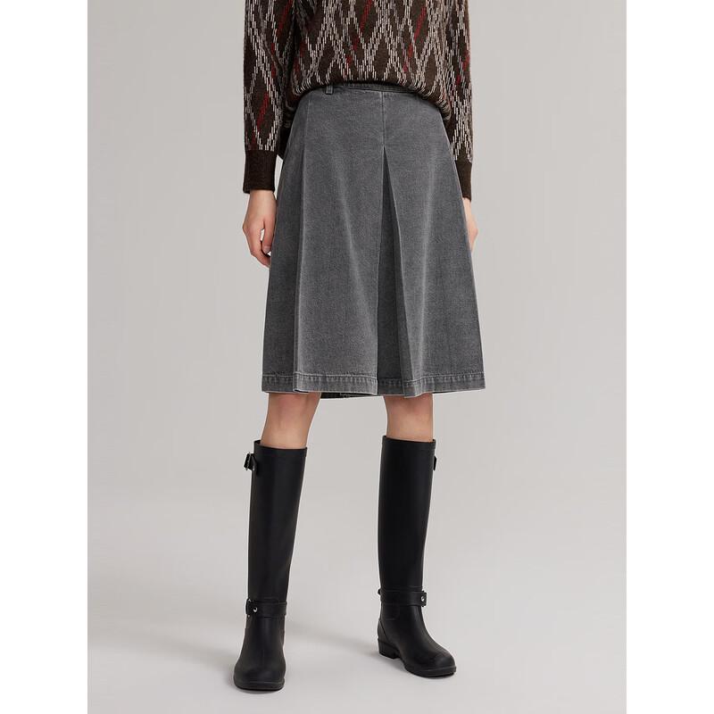 ELLE Pleated High-Waist Skirt M