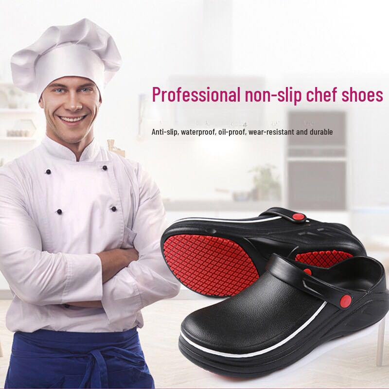 Oil-Proof Non-Slip Safety Work Shoes: Anti-Smash Protective Chef Footwear