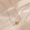 Roman-Style Diamond-Encrusted Titanium Steel Necklace For Women Trendy High-End Versatile Clavicle Chain Set Colorfast