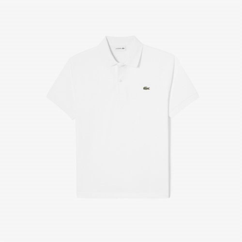 

LACOSTE Мужская рубашка-поло французского стандартного кроя с короткими рукавами [белая] 003