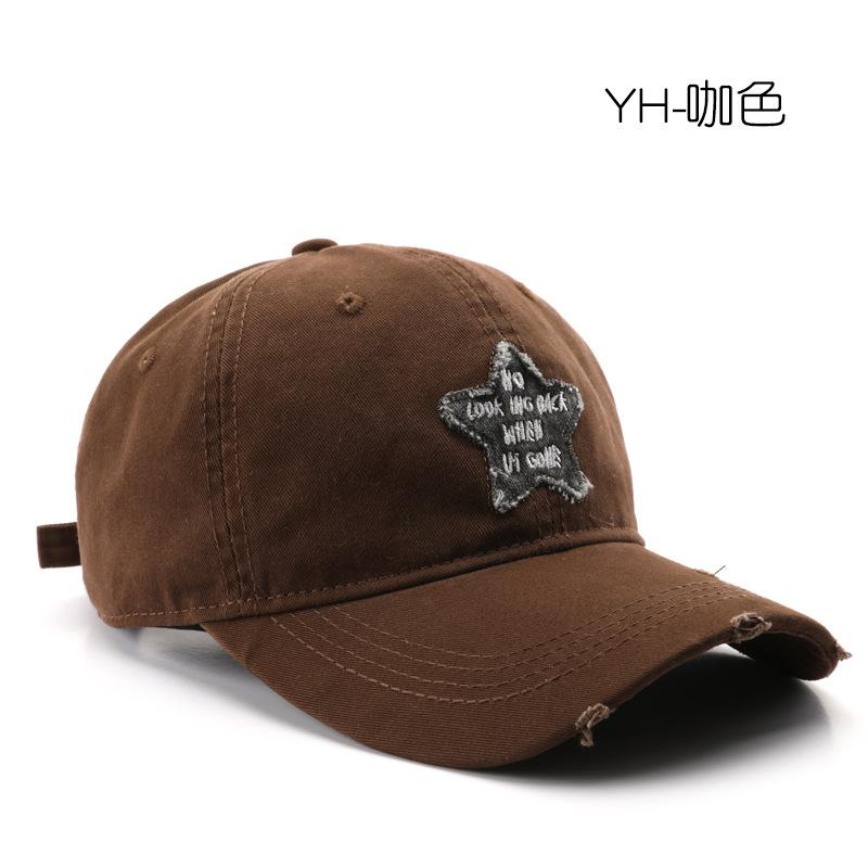 Retro Women's Personalized Patch Alphabet Cap Outdoor Men's Travel Sunscreen Sunshade Sun Hat Baseball Cap
