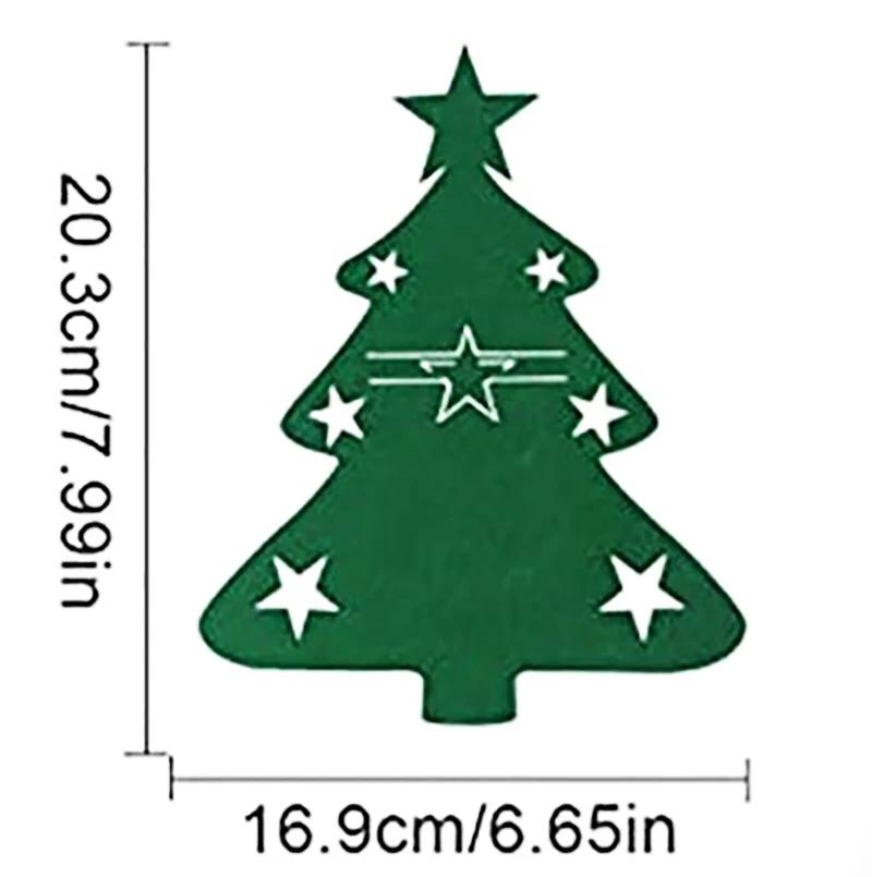2Pcs New Year Chirstmas Tableware Holder Knife Fork Cutlery Set Skirt Pants Christmas Decorations for Home