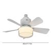 Three Wind Speed Electric Ceiling Fan Light E27 Socket Fan Lamp Living Room Bedroom Dimmable RGB Lighting Ceiling Fan