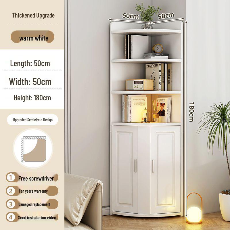 Triangular Corner Shelf Cabinet: Simple Storage for Bedroom and Living Room