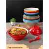Commercial Melamine Ramen Bowl Set - Two-Tone Design