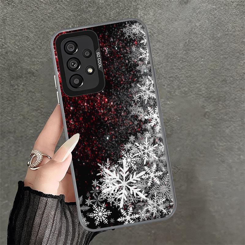 Snow Snowflake Winter Cold Shockproof Phone Case for Samsung A17 A16 A15 A14 A37 A57 A36 A56 A26 A35 A55 A25 A34 A54 A24 A13 A23