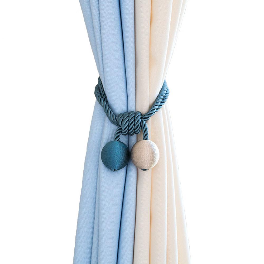 2Pcs Simple Curtain Tieback Tie backs Rope with Round Ball for Modern Curtain Decoration