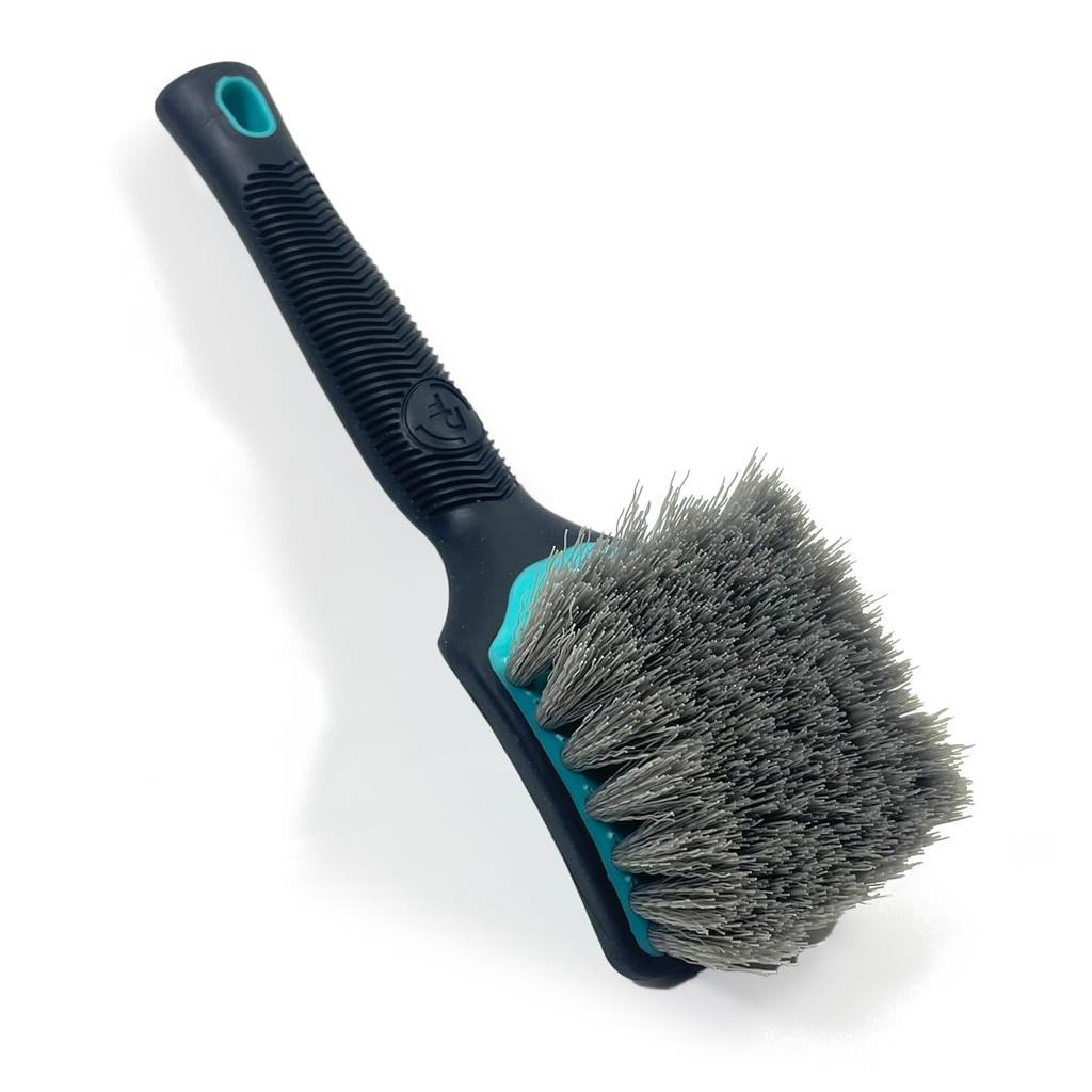 Detail Factory Tire Scrub Brush - Ergonomic Design for Easy Tire Cleaning Octane Riptide Teal x Black