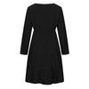 Women's Fashion Long Sleeve Round Neck Color Big Swing Beach Dress