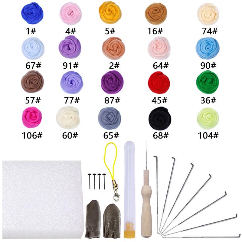 Wool Felt Handmade Couple Doll Kit - Creative DIY Gift Set with Tools & Accessories