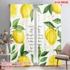 2pcs 2D Flat Printing Window Drapes Lemon She Found Him 100% Polyester Without Electricity All Season Party & Holiday Decor for