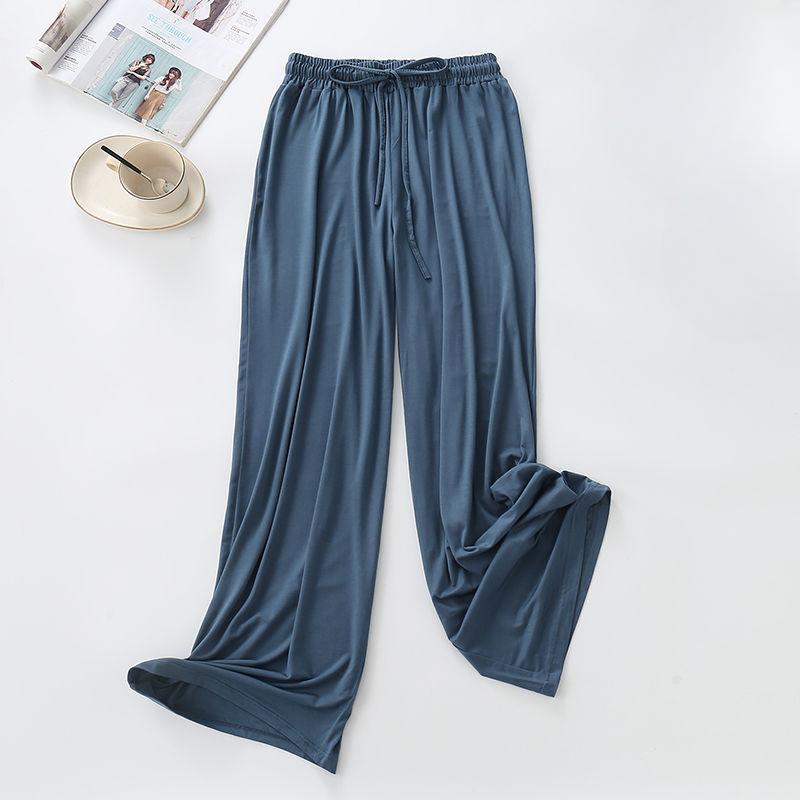 Modal Wijde Broek Dames Lente Zomer en Herfst Los Vallend Casual Vloervegende Broek Hoge Taille Rechte Broek Dans Oefenbroek