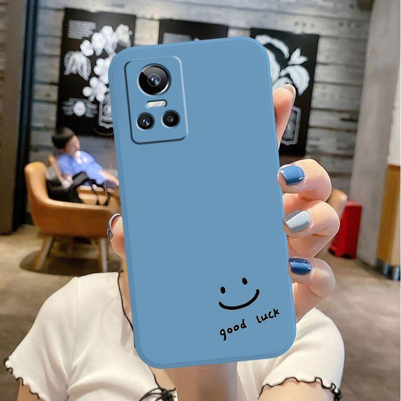 Schwarz und Weiß Einfaches Smiley-Gesicht Geeignet für Realme GTNEO3 Handyhülle RealmegtNeo3 Weiches Silikon