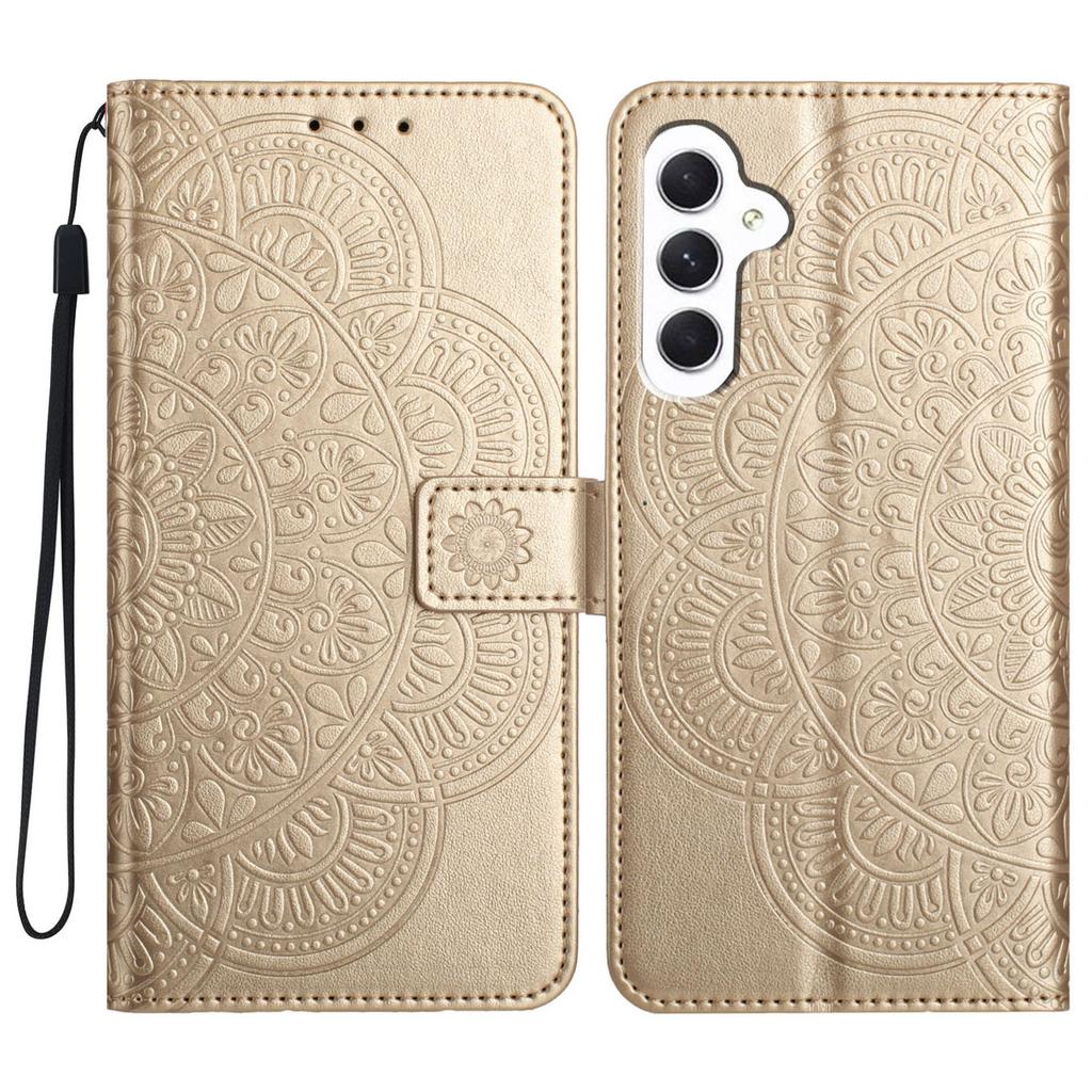 For Samsung Galaxy A16 5G/A16 4G Leather Case with Card Slots Mandala Pattern Phone Cover Stand