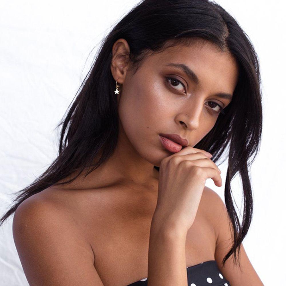 Fashion Jewelry Gold Silver Color Small Star Charms Ear Piercing Huggie Hoop Earring Ear-cuffs