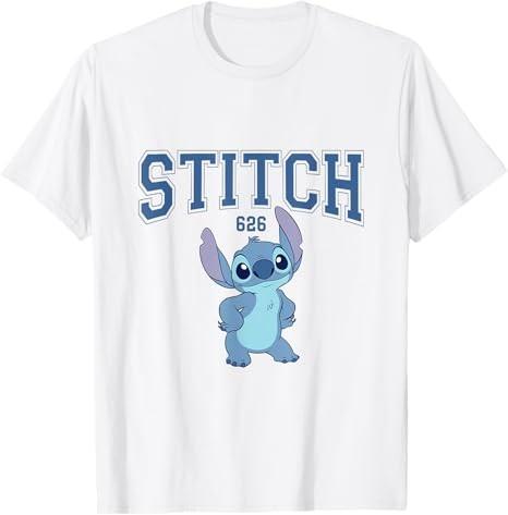 Lilo Stitch Varsity Style White TShirt S