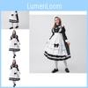 Elegantes Japanisches Plus-Size Dienstmädchenkleid Langarmkleid Für Cosplay Und Rollenspiel-Events