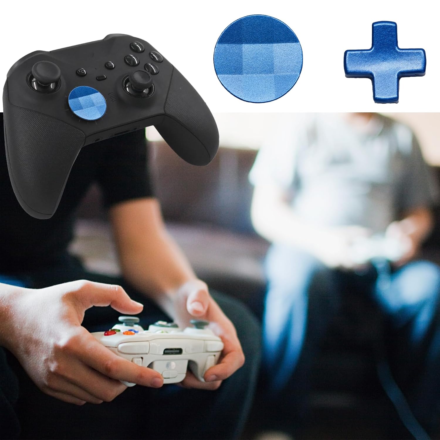 2 in 1 D-Pads for Xbox Elite 2 Core Controller Stainless Steel D-Pads for Xbox One Elite Series 2 Controller D-Pads Replacement for Xbox One Elite