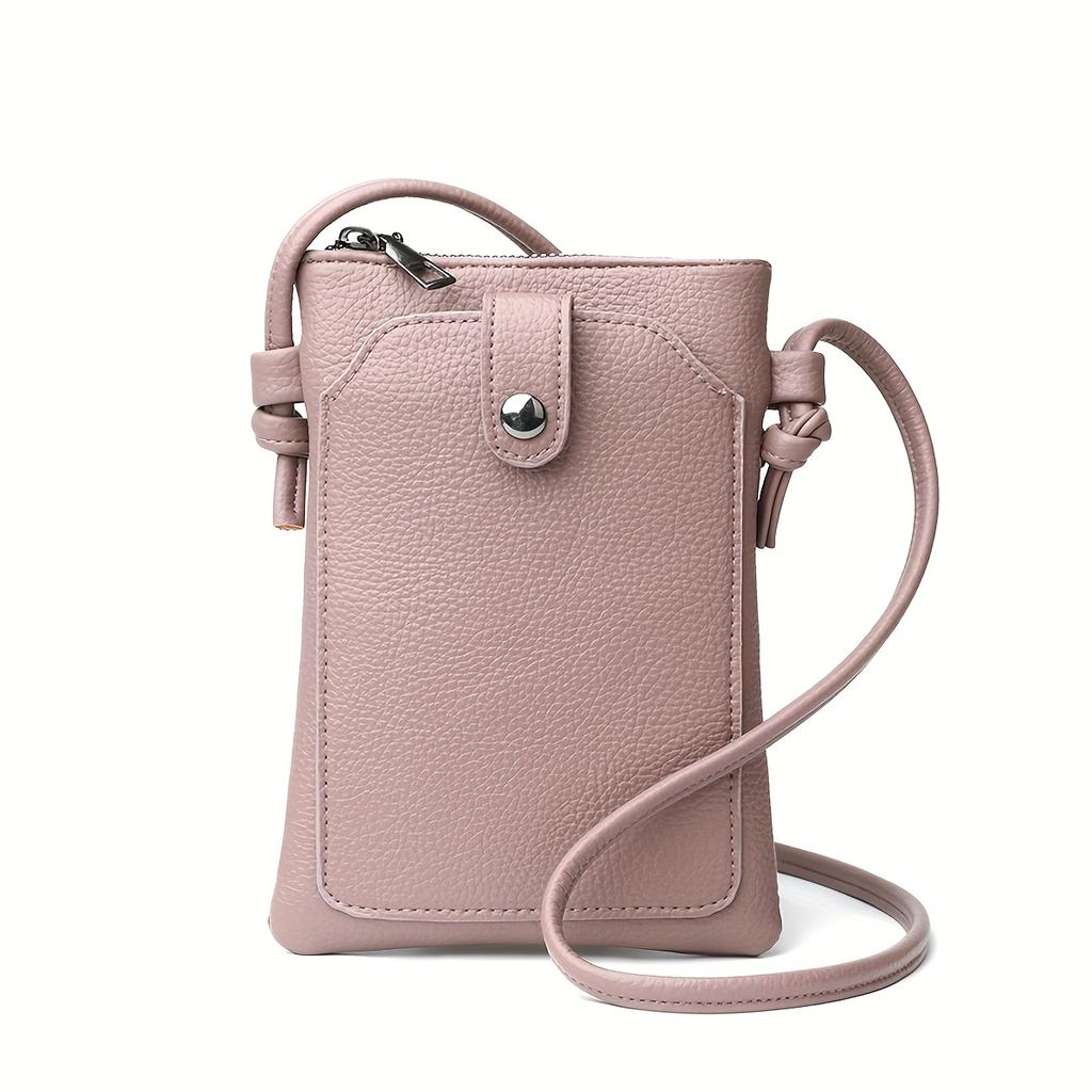 Minimalist Solid Color Design for Women, Portable Phone Bag Trendy And Versatile, Crossbody Bag Coin Purse