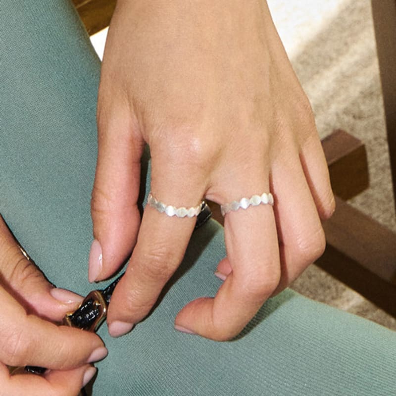 SULTANA Shimmer Grain open ring