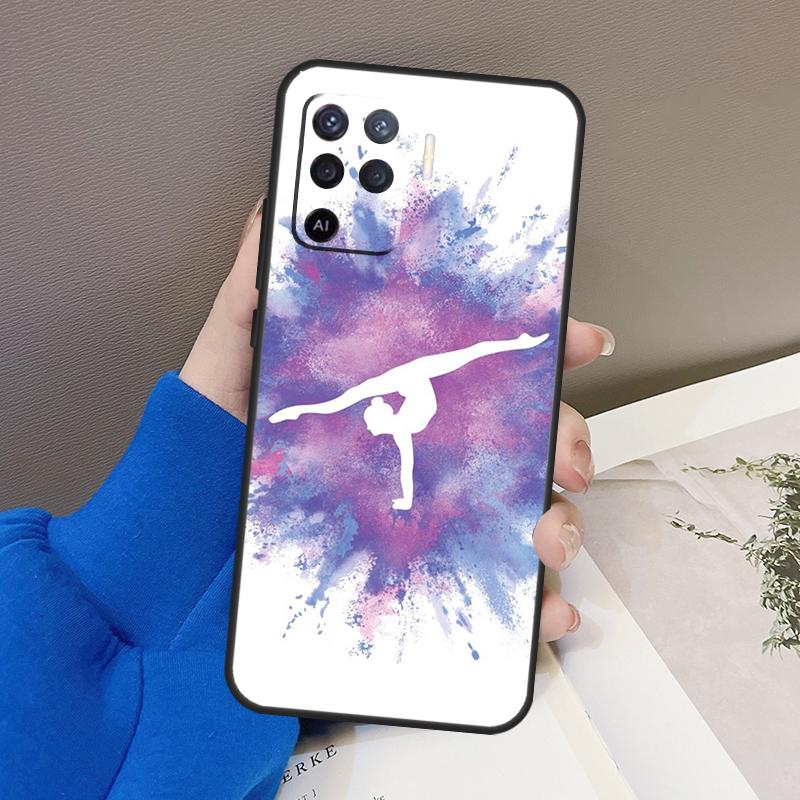Gymnastics Oil Painting For OPPO Find X3 X5 Pro A9 A5 A31 2020 A15 A16 A52 A72 A1K A83 A91 A54 A74 A94 A53S Case