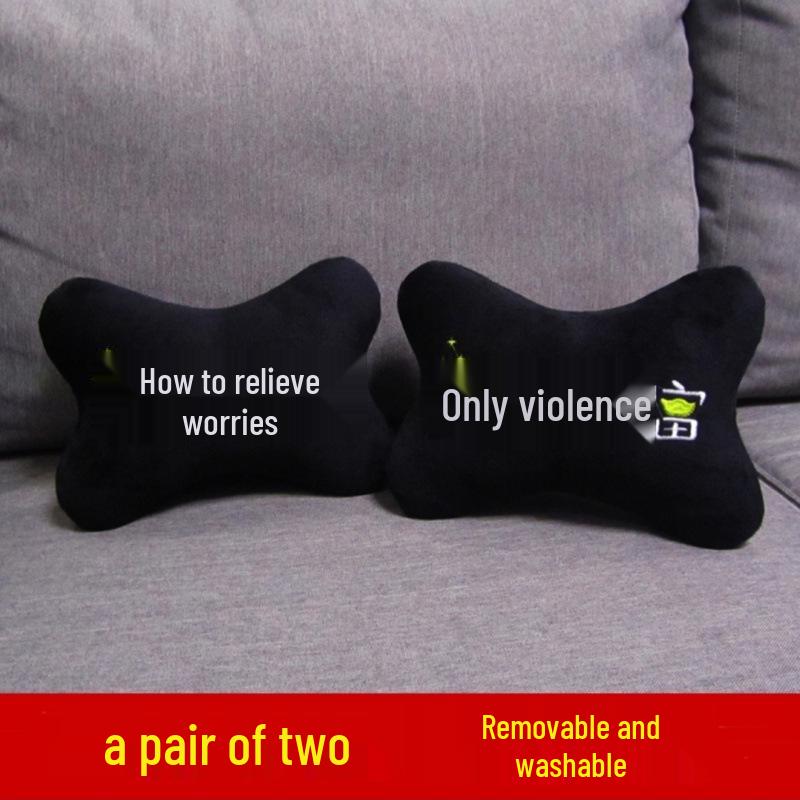 Car Neck and Lumbar Support Pillow Set – Cute Cartoon Design