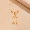 Ingemark Kpop Flower Petal Long Tassel  Chest Chain Necklace for Women Trend 2025 Wedding Bridal Sexy Choker Neck Jewelry Gift