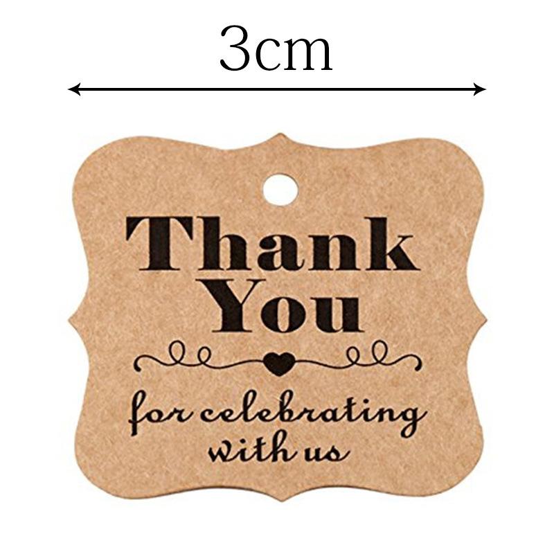 100pcs Paper Jewelry Packaging Blank Labels Display THANK YOU Tags Price Stickers With Rope Necklace Making Bracelet Supplies