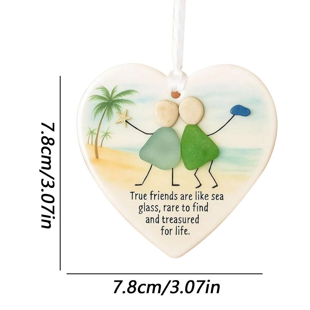 Friendship Ornaments Acrylic Sea Glass christmas tree Decorations Decorative Pendant Timeless Keepsake xmas gifts for friends