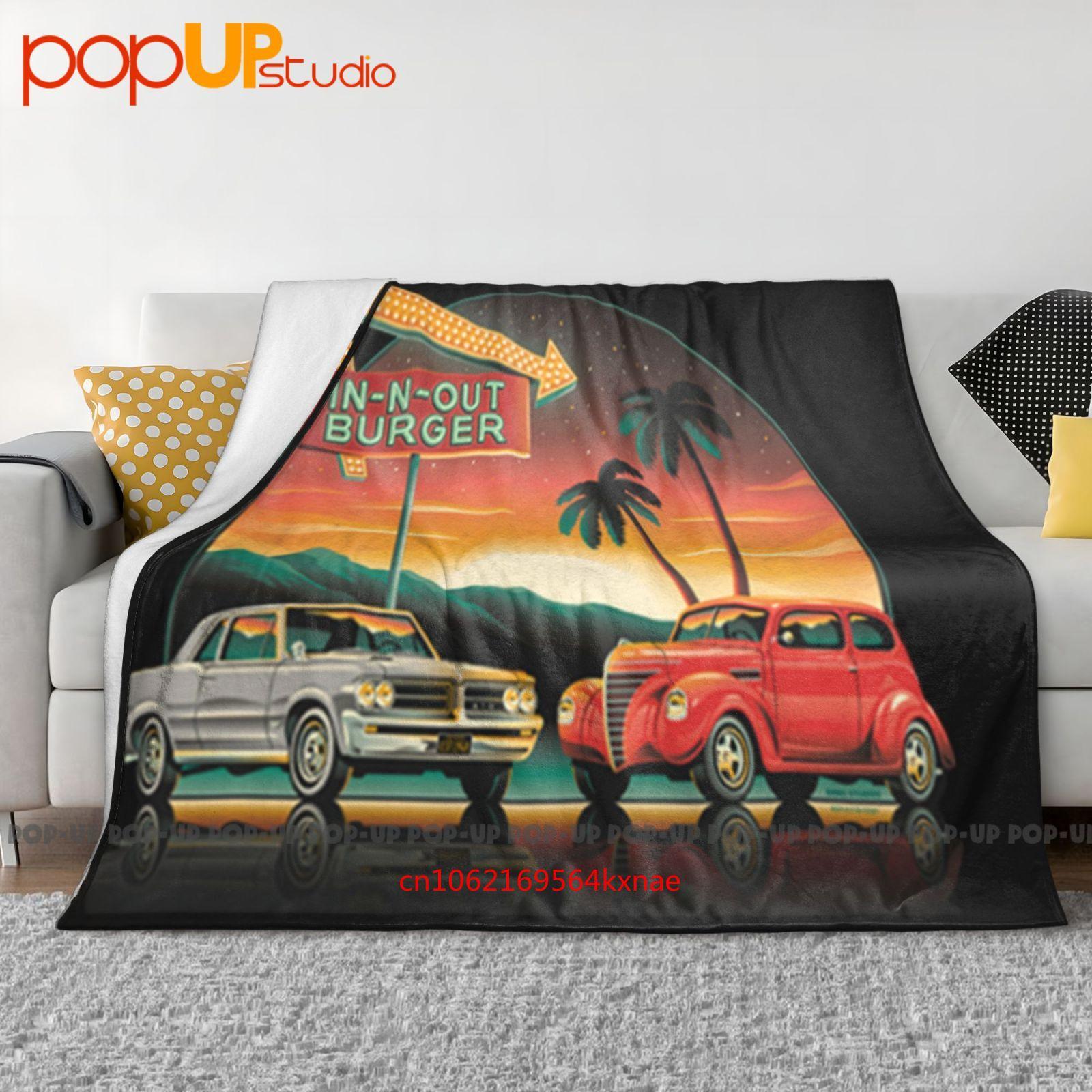 In-N-Out Burger California Fast Food Restaurant In And Out Ultra-Soft Blanket Quilt Winter Sofa Cover Bed Covers 30x40in