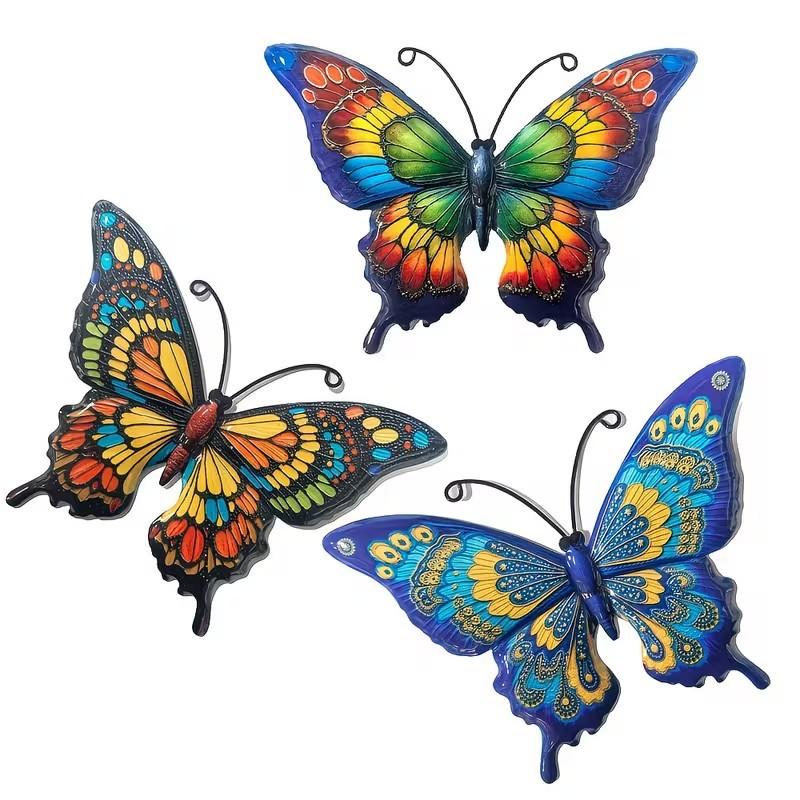 

3pcs Metal Butterfly Iron Wall Art Decor, Home Wall Decoration, Suitable for Garden, Living Room, Bedroom, Kitchen, Dining Room