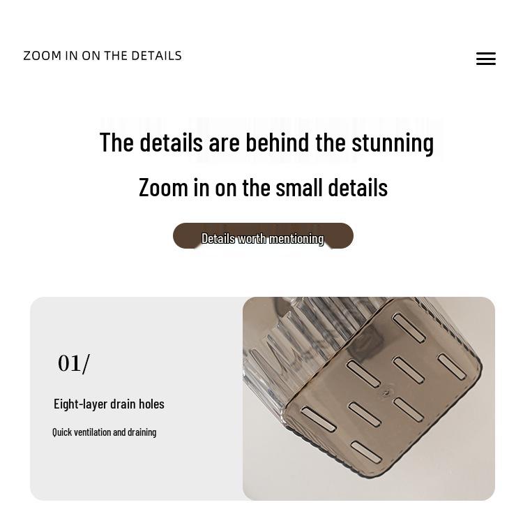 Multifunktionell Väggmonterad Köksförvaringslåda med Lock - Hålfri Transparent Sugkoppshållare för Grönsaker