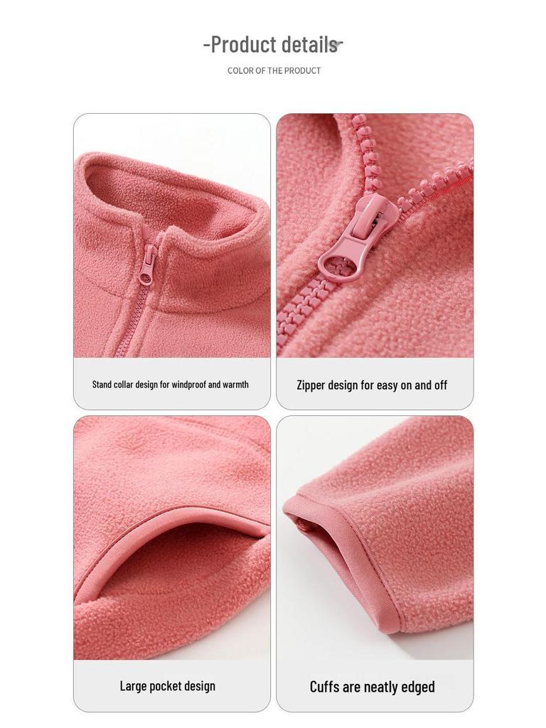 Children's Autumn/Winter Fashion Fleece Top - Casual Big Kids' Clothing, Parent-Child School Uniform, Boys & Girls.