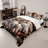 3Pcs Cute Cartoon Sleeping Rabbit Printed Down Duvet Cover Set, Multi Size Bedroom Bedding Decoration, Machine Washable