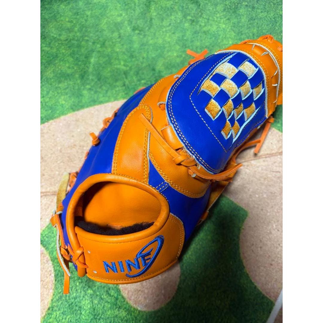 Used NINE Hardball First Mitt Blue x Orange
