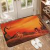 Vintage L-LionS K-King Cartoon Carpet For Living Room Sofa Decor Modern Rug Floor Mat For Men Bedroom Durable Area Rugs